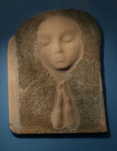 A Prayer Lady 4; Dyed & Textured Concrete - $125 - SOLD
