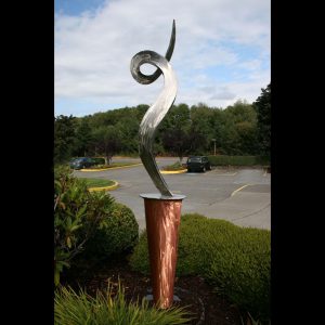 Eternal Youth, Stainless Steel and Copper, 7'x12"x12" (20" base); $5,600 SOLD