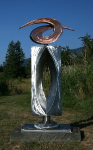 Invision II; Stainless Steel, Copper; 6'6"x36"x24"; $8,500