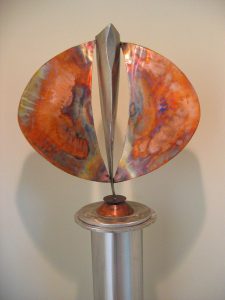 Vase 2; Stainless Steel, Copper; 18"H x 20"W x 6"D; $975 - SOLD