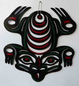 Frog: Wall Hanging, Hand-Painted (Both Sides) Steel - 24"x26" - $225