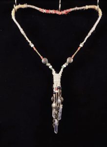 Crystal Dangles; Woven Hemp, Crystal, Bronze,BrassChain, Copper, Hemp-woven dyed cord - $110