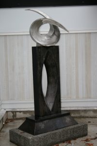 Invision; 2003; Stainless Steel, Steel; 7'6"H x 4'W x 2'D - SOLD